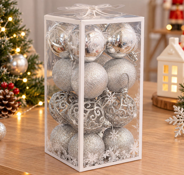 Exclusivo Tienda en linea 💥💎Caja de 16 Esferas Navideñas Elegantes