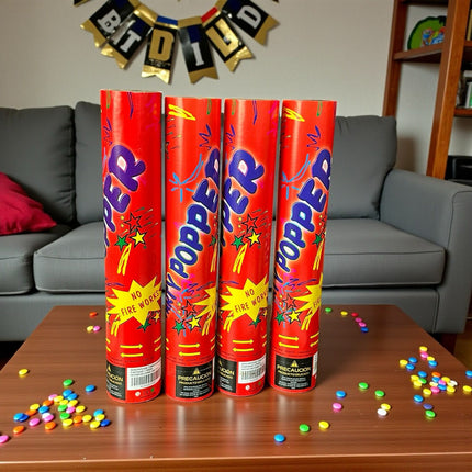 3 Cañon Reventador de Confetti para fiestas 30cm $20 c/u