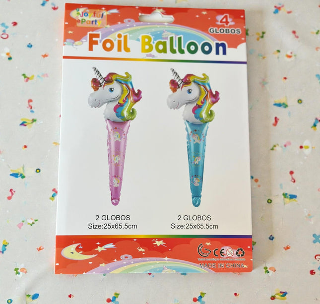 6 Sets Globos Figuras Baston 4 Piezas $18 c/u