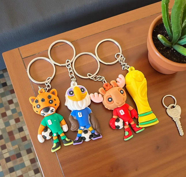 12 Llaveros Mundialistas Mascotas $6 c/u
