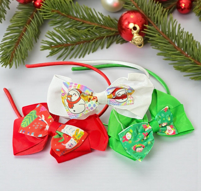 12 Diademas Navideñas Felicidad $5.85 c/u