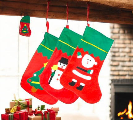 12 Botas Navideñas Decoradas $9.9 c/u