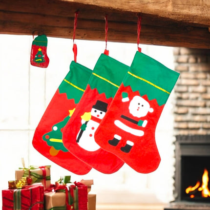 12 Botas Navideñas Decoradas $9.9 c/u