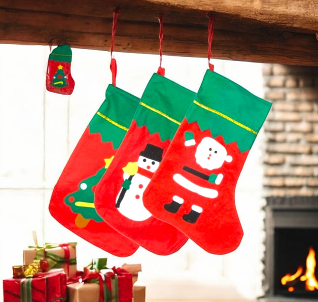 12 Botas Navideñas Decoradas $9.9 c/u