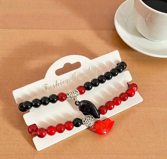 12 Pulseras Pajeras Bicolor Corazon "San Valentin" $16 c/u