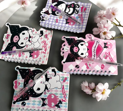 12 Libretitas Kuromi con pluma $6 c/u