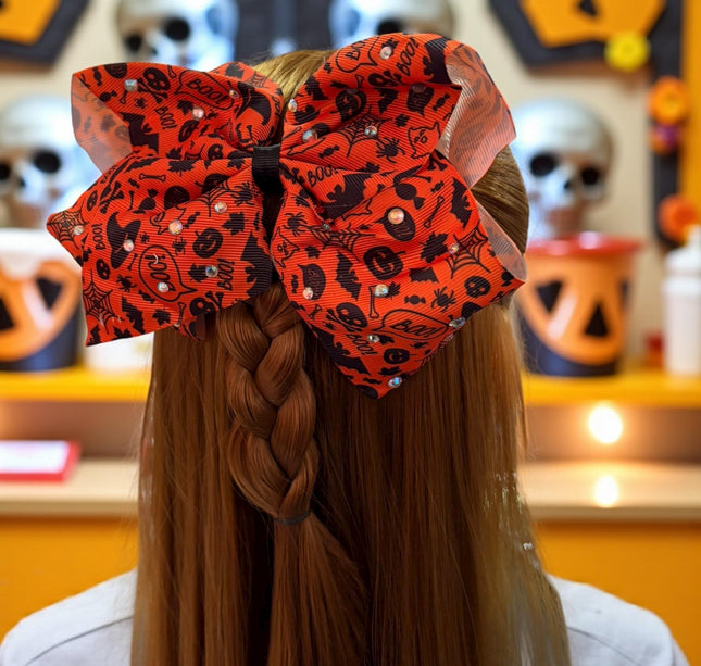 12 Moños Coquette Halloween Estampados G $14 c/u