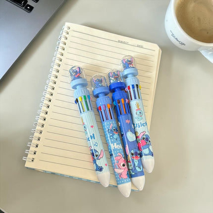 12 Lapiceros Sticht Multitintas Figura 3D Destellos $12.5 c/u