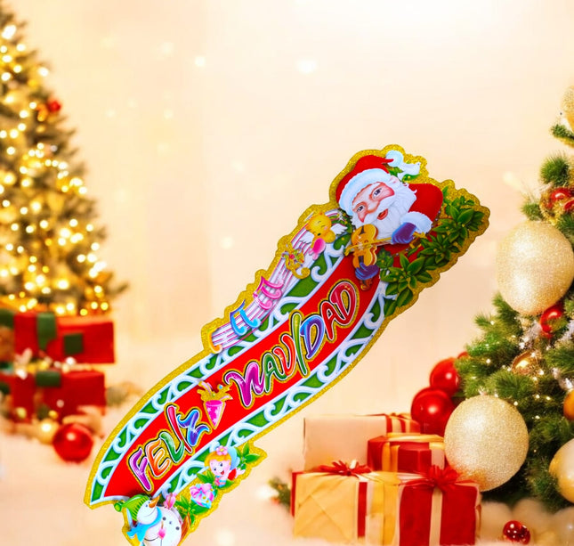 12 Letrero Feliz Navidad 50 centimetros $12.6 c/u