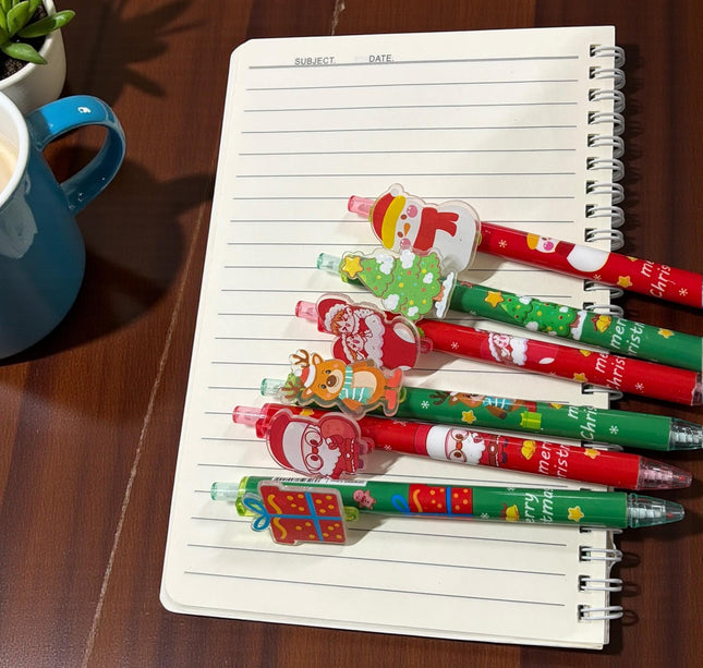 48 Lapiceros Multitintas Santa Navideños $7.82 c/u