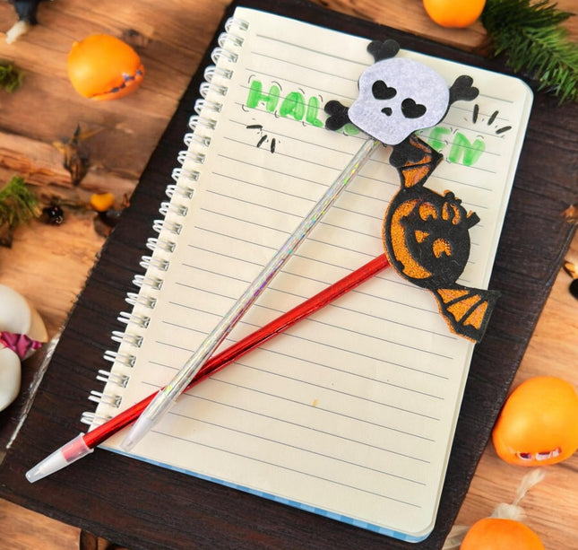 12 Lapiceros Halloween con Figura Diamantada $5.5 c/u