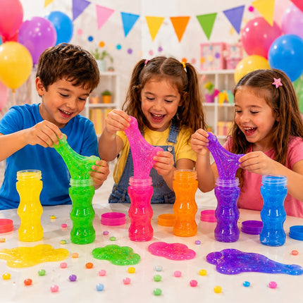 6 Tubo de Slime Colores Brillo $14 c/u