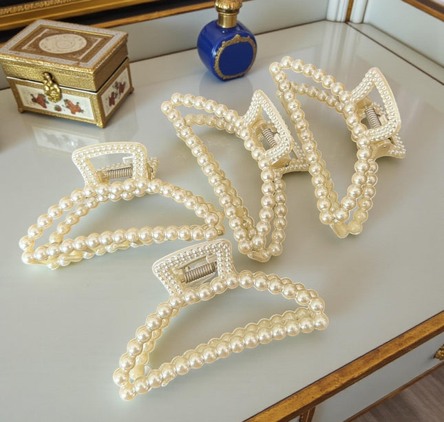 12 Pinzas Perlas Hermosas para Cabello $10.5 c/u