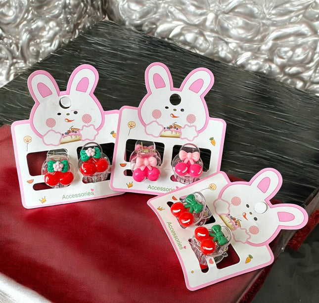 12 Pares de Pincitas Cerecitas Conejito $6.9 c/u