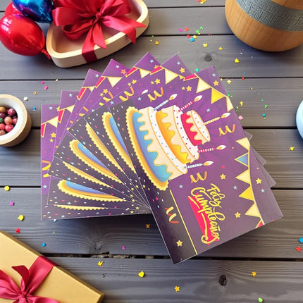 120 Tarjetas "Feliz Cumpleaños" Regalos $1.3 c/u