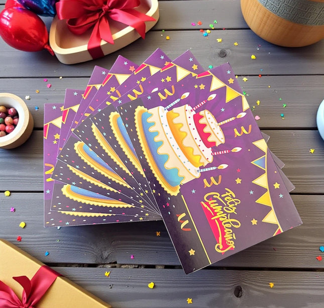 120 Tarjetas "Feliz Cumpleaños" Regalos $1.3 c/u