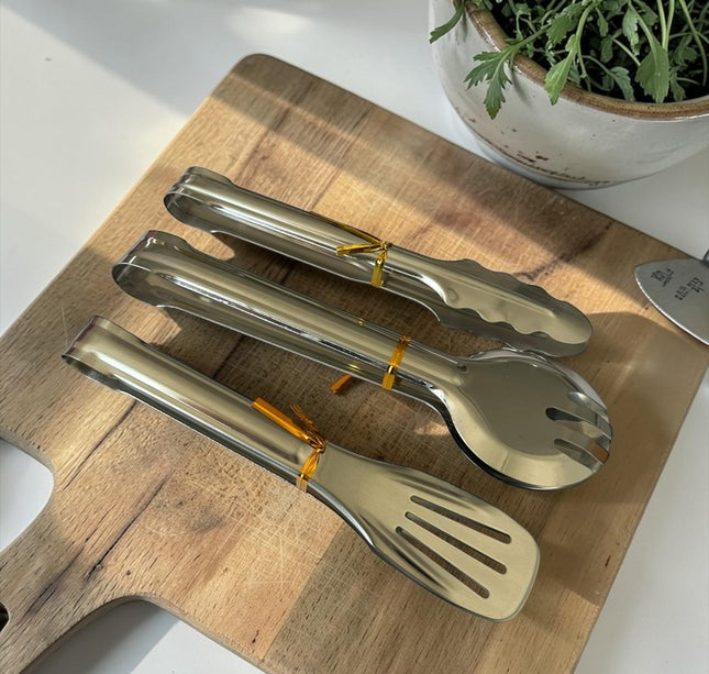 3 Set de 3 Utencilios de Cocina Metalicos $45 c/u