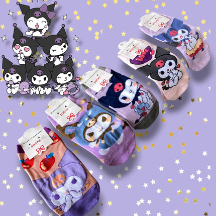 12 Calcetas diseños Kuromi $11 c/u