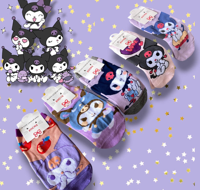 12 Calcetas diseños Kuromi $11 c/u