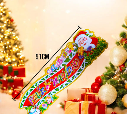 12 Letrero Feliz Navidad 50 centimetros $12.6 c/u