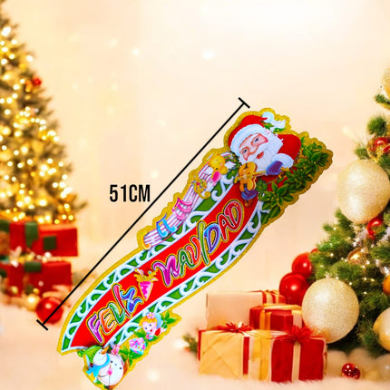 12 Letrero Feliz Navidad 50 centimetros $12.6 c/u