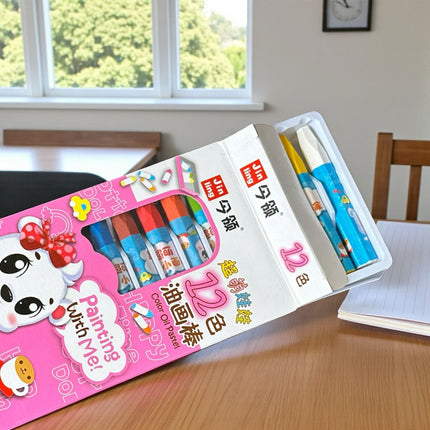 Caja con 12 Crayolas Osito $1.9 c/crayon