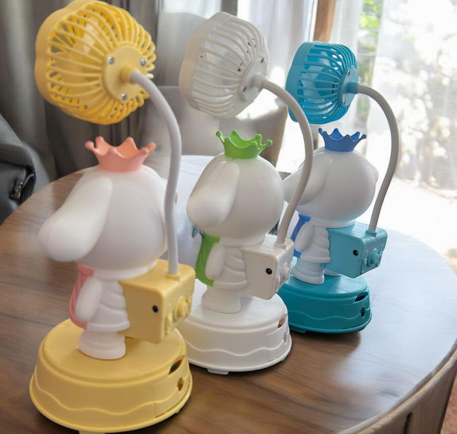 Ventilador Cinamorrol con Figura 3D y Sacpauntas