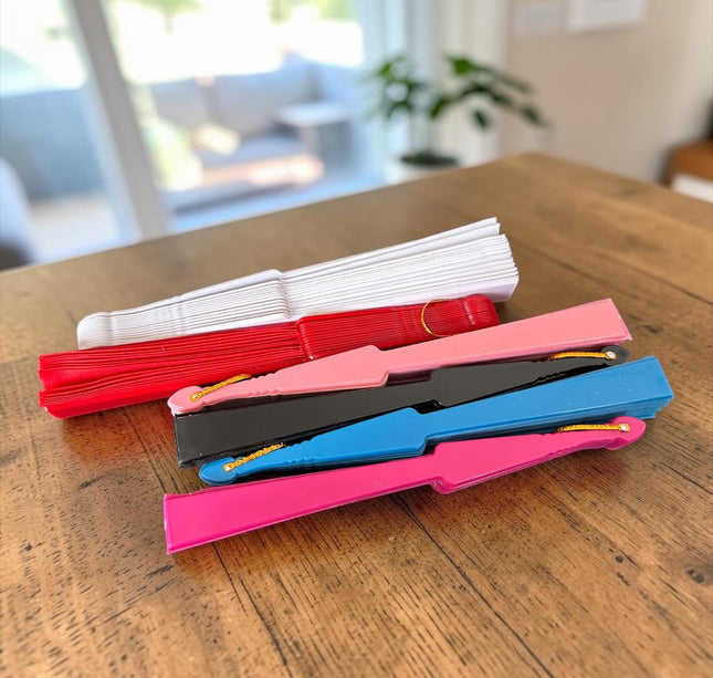 12 Abanico de colores pasteles liso  $11.67 c/u