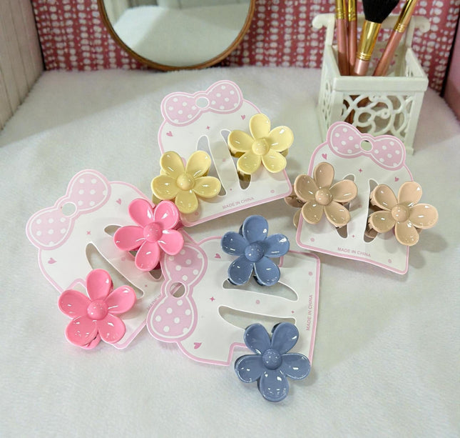 12 Par Pinzas Flor/Moño de Colores $6 c/u