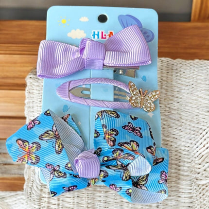 12 Sets de Pasadores con Moños Mariposas $5.9 c/u