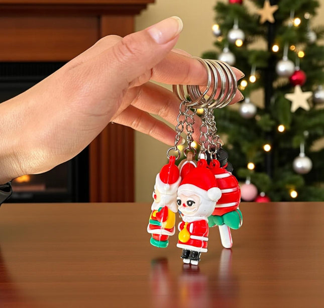 12 Llaveros Navideños Figuras 3D $4.9 c/u