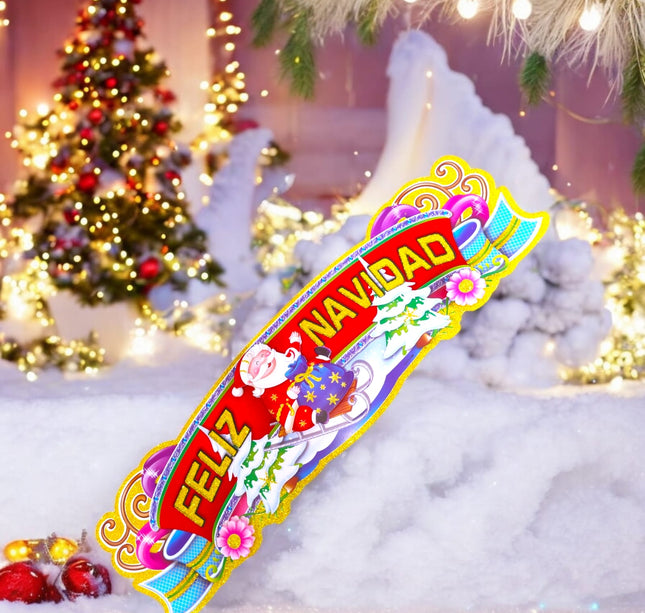 12 Letrero Feliz Navidad 50 centimetros $12.6 c/u