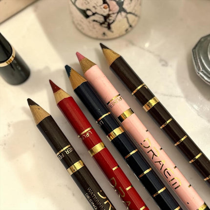 12 Lapices de Colores para Ojos con Cepillo y Sacapuntas $6 c/u