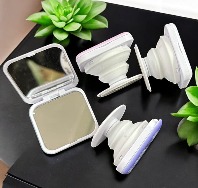 12 Soportes Celular Pop Socket Espejo de bolsillo doble Kuromi $8.25 c/u