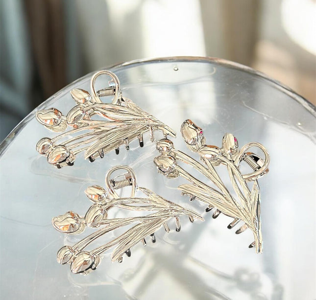 12 Pinzas Metalicas Doradas/Plateadas $11.7 c/u