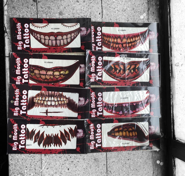 12 Stickers heridas Halloween $6.3 c/u