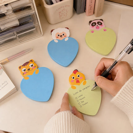 12 Post Its Corazón Ositos $4.5 c/u