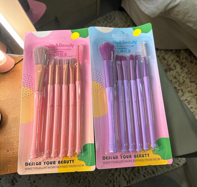 12 Sets de Brochas para Maquillaje Colores $22.5 c/u