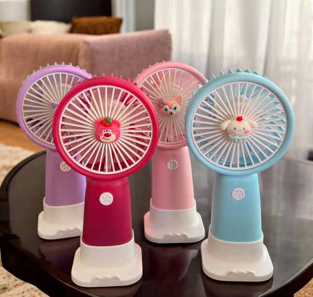 Ventilador de Mano Colores con Base