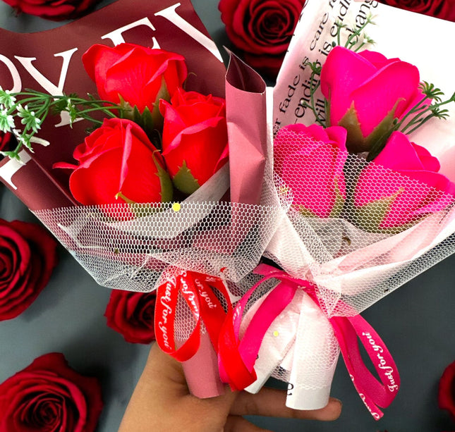 3 Caja con Rosas Jabón Regalo Día del Amor $85 c/u