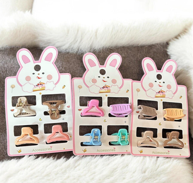 12 Sets 4 Pincitas para Cabello Colores $5.8 c/u