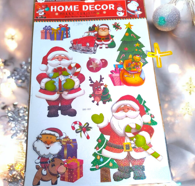 10 Planillas Calcomania 3D Stickers de Santa Claus  $21.6 c/u