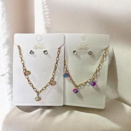 12 Sets aretes y collares pedrería $6.12 c/u
