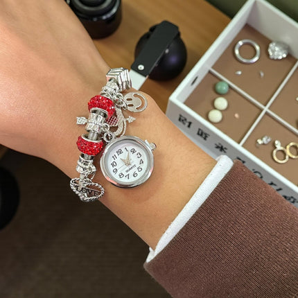 12 Pulseras Pandoras San Valentin con Reloj $37 c/u