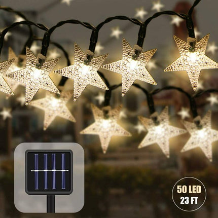 Serie de Luz Solar Estrellas calida 5 M