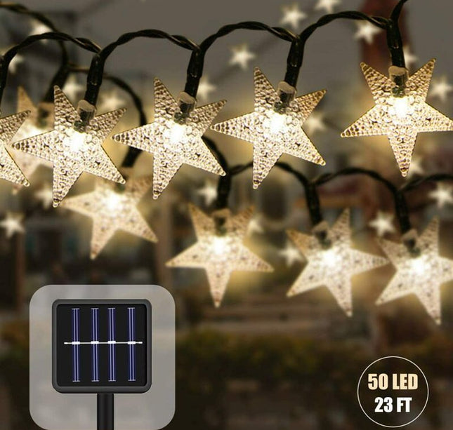 Serie de Luz Solar Estrellas calida 5 M