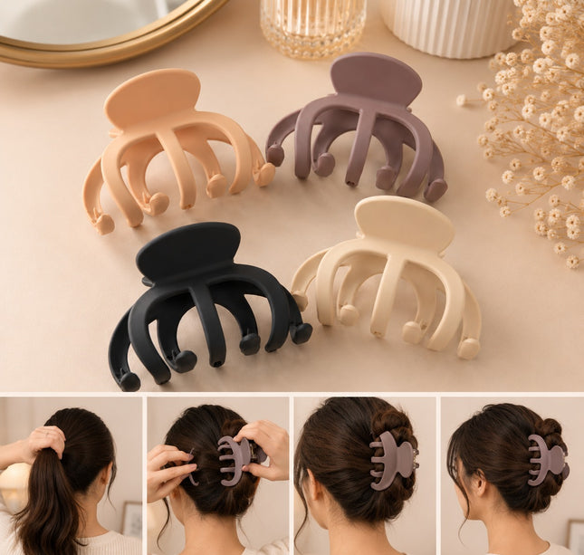 12 Pinzas Grandes Matte para Cabello $9.5 c/u