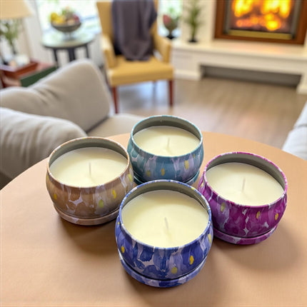 Velas Aromaticas en Caja Metalica