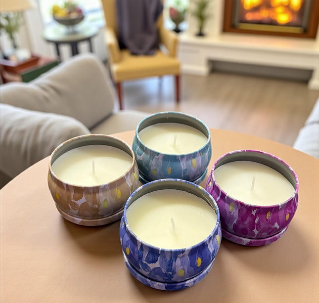 Velas Aromaticas en Caja Metalica