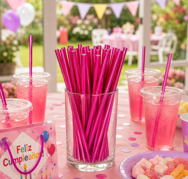 Exclusivo Tienda en linea 💥💎5 Bolsa con 25 Popotes Metalicos para Fiesta $10 c/bolsa